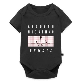 PQRST EKG Wave electrocardiogram Nursing Gift - Baby Premium short-sleeve bodysuit - black - Front