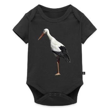 cigogne - Body à manches courtes Premium Bébé - noir - Devant