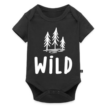 Sauvage Forêt - Body à manches courtes Premium Bébé - noir - Devant