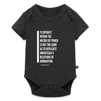 Judith Butler Gender Trouble Ratio - Body à manches courtes Premium Bébé - noir - Devant