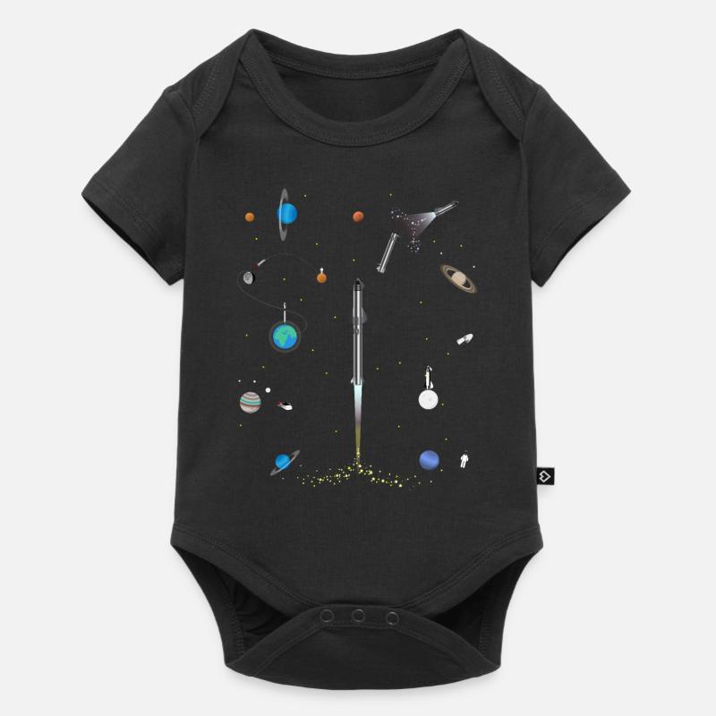 Eine Space-x-Explosion in das Space-Muster - Baby Premium Kurzarmbody - Schwarz