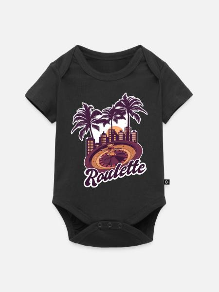 Roulette Miami - Baby Premium Kurzarmbody - Schwarz