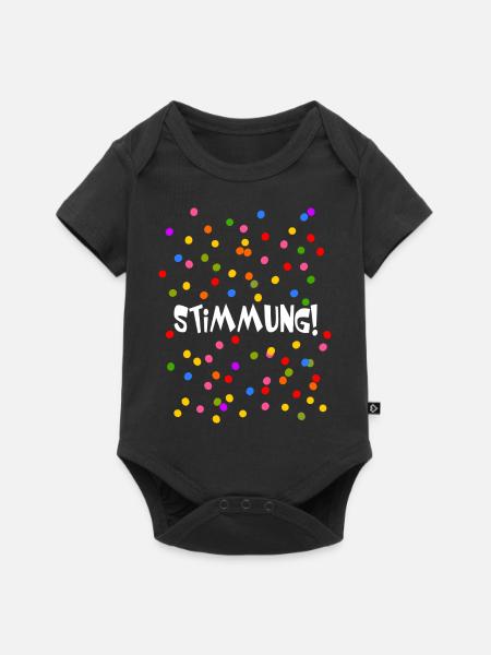 Stimmung Konfetti Fasching Karneval Silvester bunt - Baby Premium Kurzarmbody - Schwarz