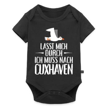 Lasst mich durch ich muss nach Cuxhaven Möwe - Baby Premium Kurzarmbody - Schwarz - Vorne