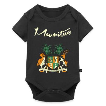 Mauritius - Baby Premium Kurzarmbody - Schwarz - Vorne