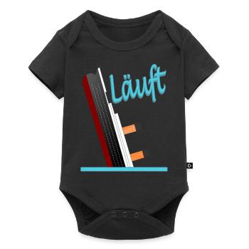 Läuft-Titanic-Version 1 - Baby Premium Kurzarmbody - Schwarz - Vorne