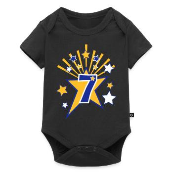 Birthday Star 7 - Baby Premium short-sleeve bodysuit - black - Front