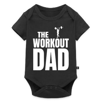 The workout dad (blanc) - Body à manches courtes Premium Bébé - noir - Devant