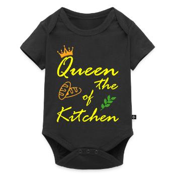 Kochen backen Food Kitchen - Baby Premium Kurzarmbody - Schwarz - Vorne