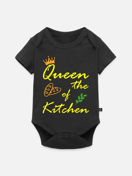 Kochen backen Food Kitchen - Baby Premium Kurzarmbody - Schwarz