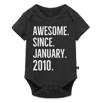 Awesome Since January 2010 - Baby Premium short-sleeve bodysuit - black - Front