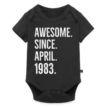 Awesome Since April 1983 - Baby Premium short-sleeve bodysuit - black - Front