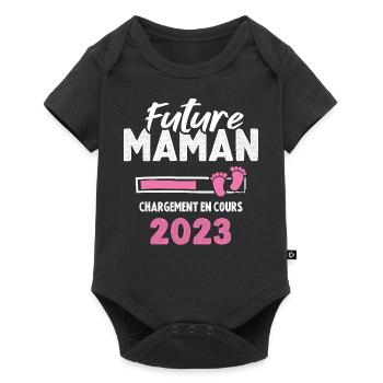Future Maman 2023 Chargement En Cours - Body à manches courtes Premium Bébé - noir - Devant