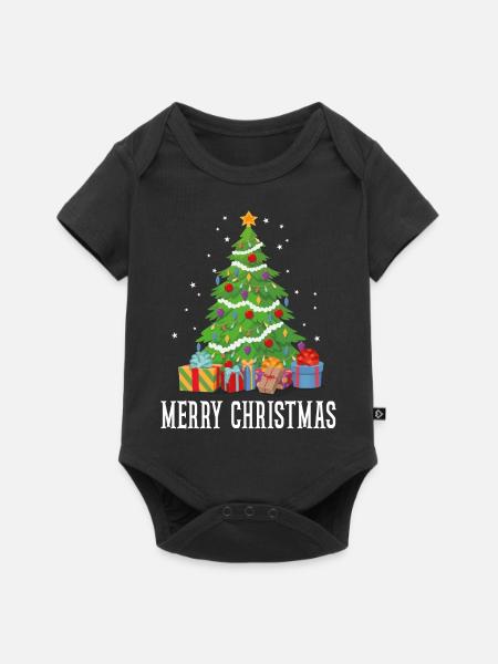 Frohe Weihnachten Frohes Weihnachtsgeschenk - Baby Premium Kurzarmbody - Schwarz