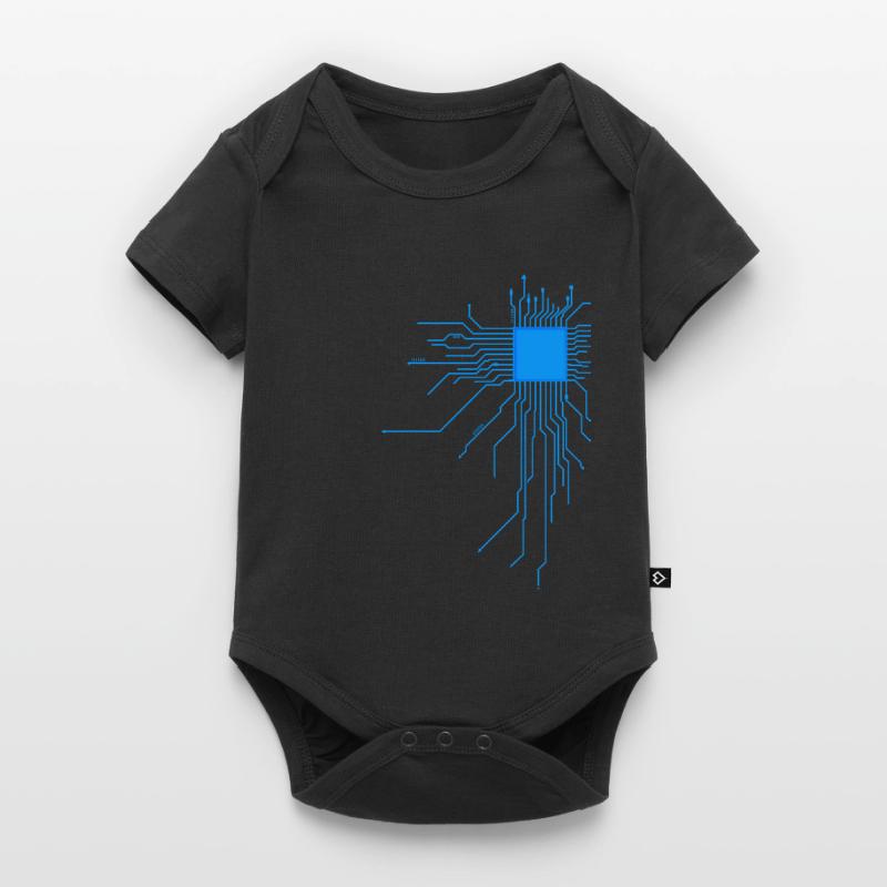 board blue computer pc admin core cpu nerd code Baby Premium short-sleeve bodysuit