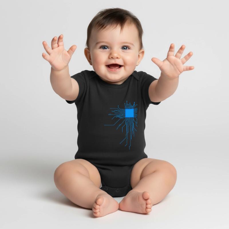 carte bleu ordinateur pc admin core cpu code nerd Body à manches courtes Premium Bébé