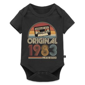 1983 Vintage Birthday Retro Gift - Baby Premium short-sleeve bodysuit - black - Front