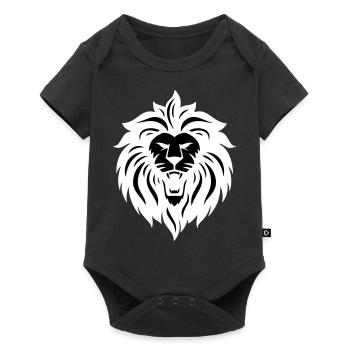 löwe - Baby Premium Kurzarmbody - Schwarz - Vorne