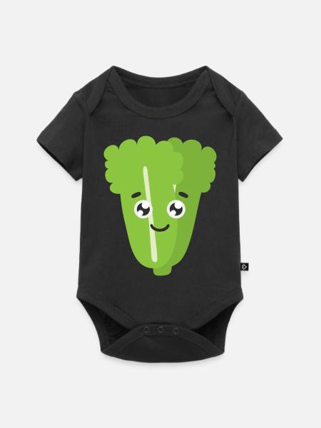 Grüner Salat - Baby Premium Kurzarmbody - Schwarz