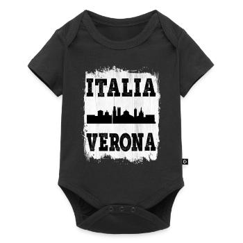 Vérone Italie Ville Skyline Maison d’été Amour - Body à manches courtes Premium Bébé - noir - Devant
