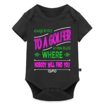 funnygolfgift bday golfing girlsgolf golfcoachgift - Baby Premium short-sleeve bodysuit - black - Front