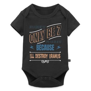 humour geek télescope présent terre céleste - Body à manches courtes Premium Bébé - noir - Devant