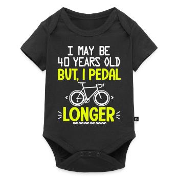 40 years old anniversary cycling 40 th - Baby Premium short-sleeve bodysuit - black - Front