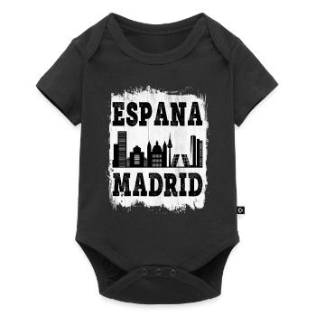 Madrid Espagne Ville Skyline Summer Home Amour - Body à manches courtes Premium Bébé - noir - Devant