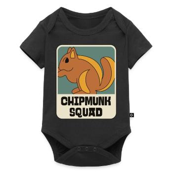 Chipmunk Squad Cute Forest Animal Nature - Baby Premium short-sleeve bodysuit - black - Front