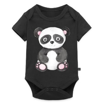 Cute Panda Baby Asia China Japan Panda Bear Bear - Baby Premium short-sleeve bodysuit - black - Front