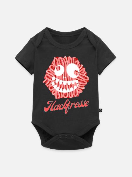 Hackfresse - Baby Premium Kurzarmbody - Schwarz
