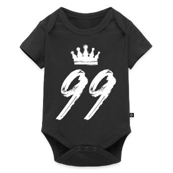 99 Couronne numérique - Body à manches courtes Premium Bébé - noir - Devant