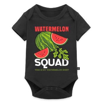 Watermelon Squad Team Fruits tropicaux d'été - Body à manches courtes Premium Bébé - noir - Devant