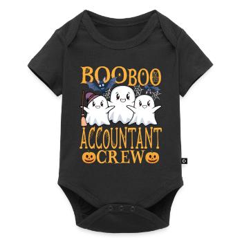 Buchhalter uu Lustiger Buchhalter - Baby Premium Kurzarmbody - Schwarz - Vorne