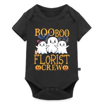Florist Floristin uu Lustiger Florist - Baby Premium Kurzarmbody - Schwarz - Vorne