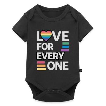 L’amour unisexe arc-en-ciel pour tout le monde - Body à manches courtes Premium Bébé - noir - Devant