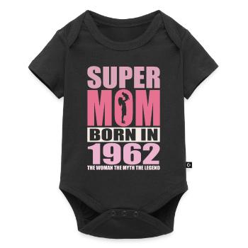 Mom's birthday 1962 | Super Mom - Baby Premium short-sleeve bodysuit - black - Front