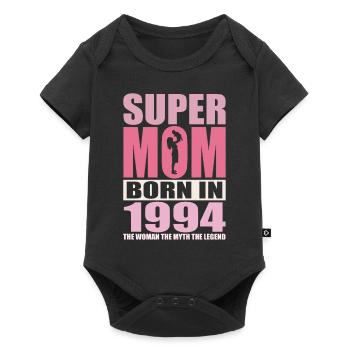 Anniversaire de maman 1994 | Super Maman - Body à manches courtes Premium Bébé - noir - Devant