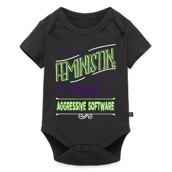 a womans place ansage demonstration beziehung - Baby Premium Kurzarmbody - Schwarz - Vorne