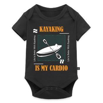 Faire du kayak en tant que Cardio Canoe Whitewater - Body à manches courtes Premium Bébé - noir - Devant