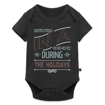 Cute Christmas Vacation Funny Sayings - Baby Premium short-sleeve bodysuit - black - Front