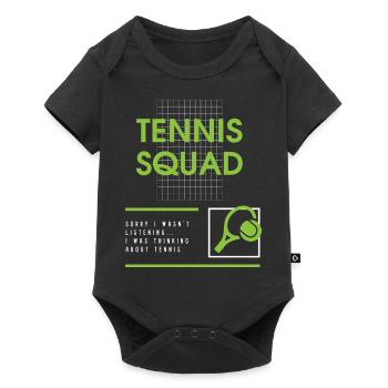 Tennis Squad Ball Sports Ironic Saying Cardio - Baby Premium short-sleeve bodysuit - black - Front