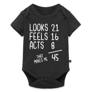 Looks 21 Feels 16 Actes 8 Ça me fait 45 - Body à manches courtes Premium Bébé - noir - Devant