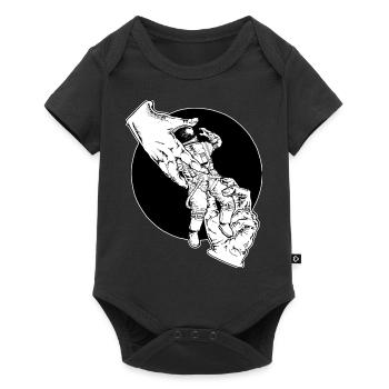 DAS Astronaut Nr 3 Weiss - Baby Premium Kurzarmbody - Schwarz - Vorne