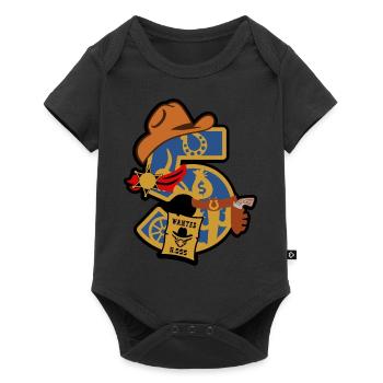 Cowboy 5ème anniversaire numéro 5 - 5 ans - Body à manches courtes Premium Bébé - noir - Devant