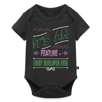 Geek Computer - Baby Premium short-sleeve bodysuit - black - Front