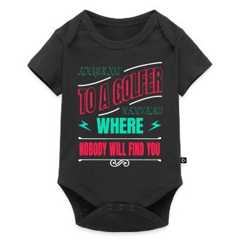 Golfcoachgifts Golfcoachgift funny animals - Baby Premium short-sleeve bodysuit - black - Front