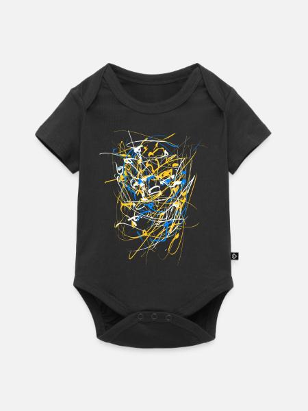 Abstrakte Kunst - Futurismus - Baby Premium Kurzarmbody - Schwarz