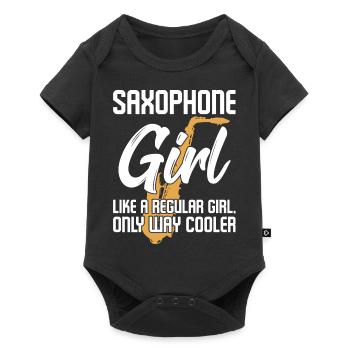 Saxophone drôle de dicton - Body à manches courtes Premium Bébé - noir - Devant