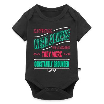 electronics job funny quote electrical engineer - Baby Premium Kurzarmbody - Schwarz - Vorne